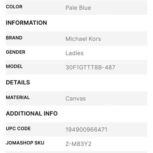 NEW Ladies jet set East West signature logo top zip tote bag in pale blue - Picture 4 of 8